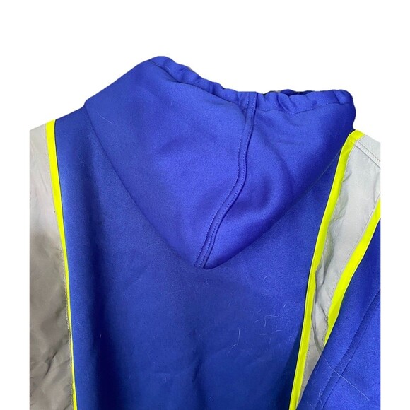 Safety Hoodie Jacket, High Vis Reflective Safety Fleece Hoodie PPE Gear SZ L - Picture 9 of 10